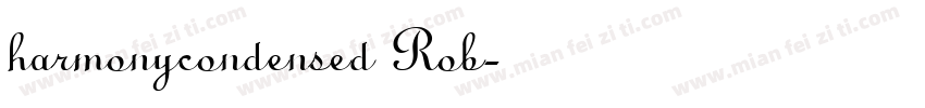 harmonycondensed Rob字体转换